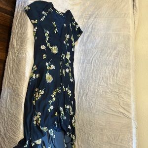 Free People Lost in You Blue Hi Low Midi Dress